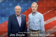 Former Democratic Gov. Jim Doyle and Former Republican Gov. Scott McCallum urge Wisconsinites to disregard political misinformation and vote this November in a new public service announcement. Photo courtesy of LeaderEthics